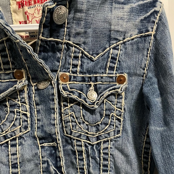 True Religion Jimmy Super T Denim Jacket Size S - Picture 2 of 7